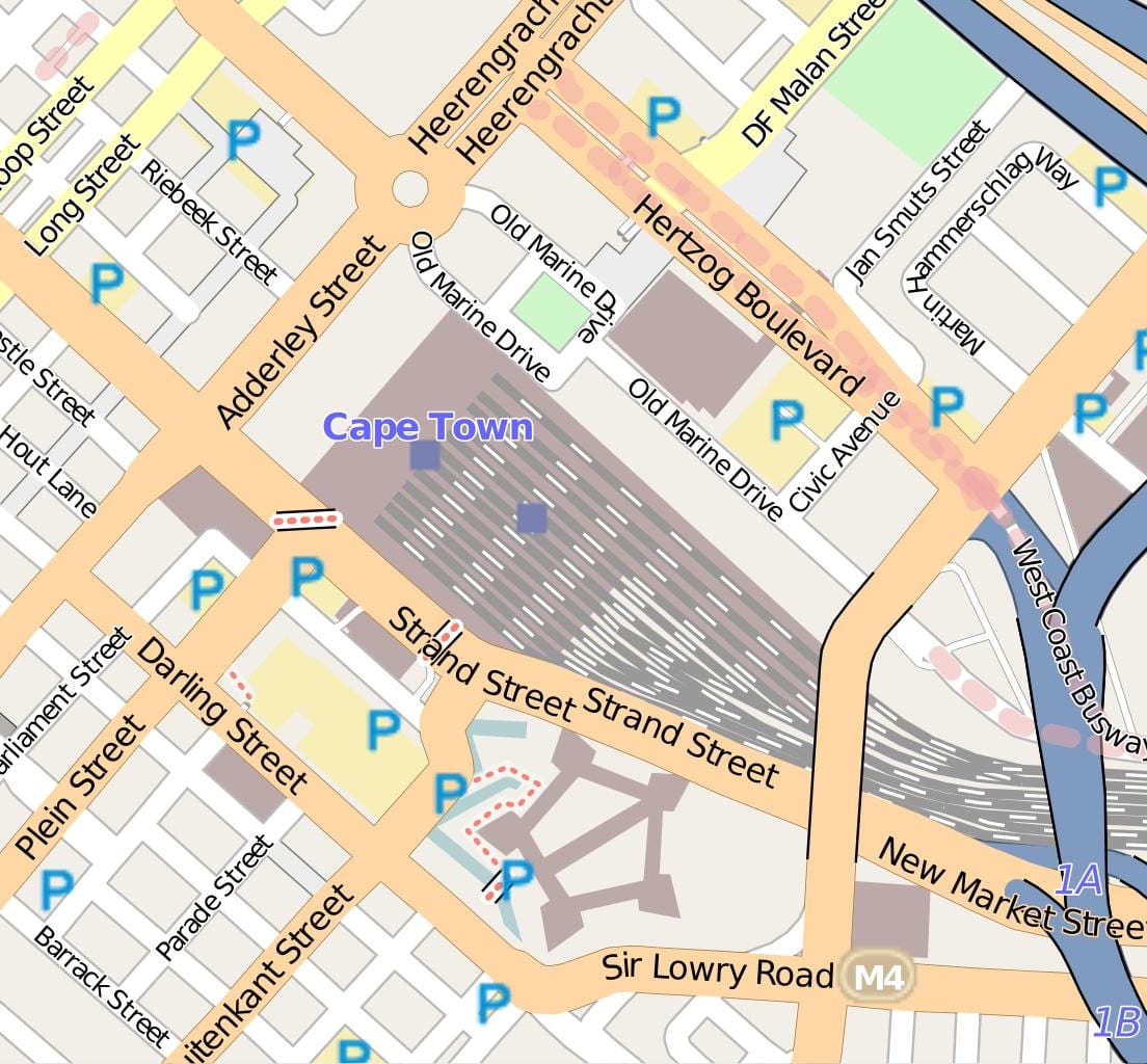 karta Баррак street, Cape town