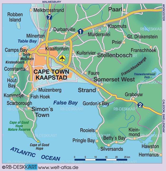 Cape town na karti