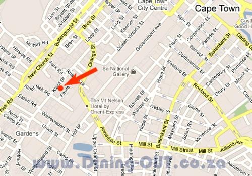 karta клуф street, Cape town