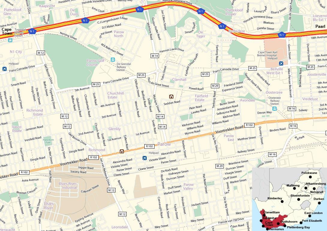 karta парове Cape town