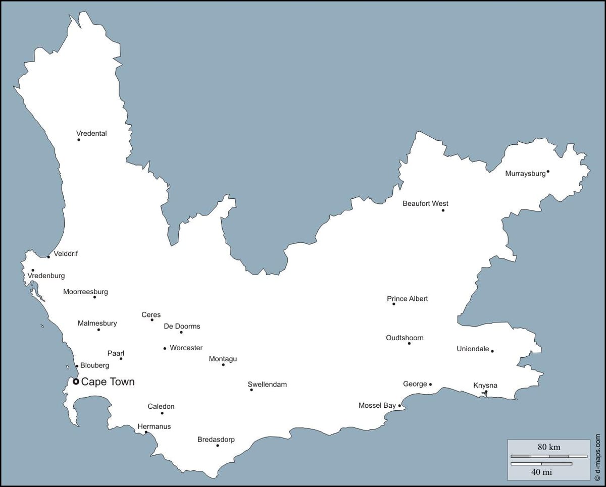 бланковой karti Cape town