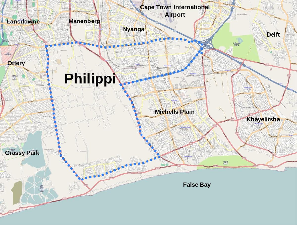 karta Filipove Cape town