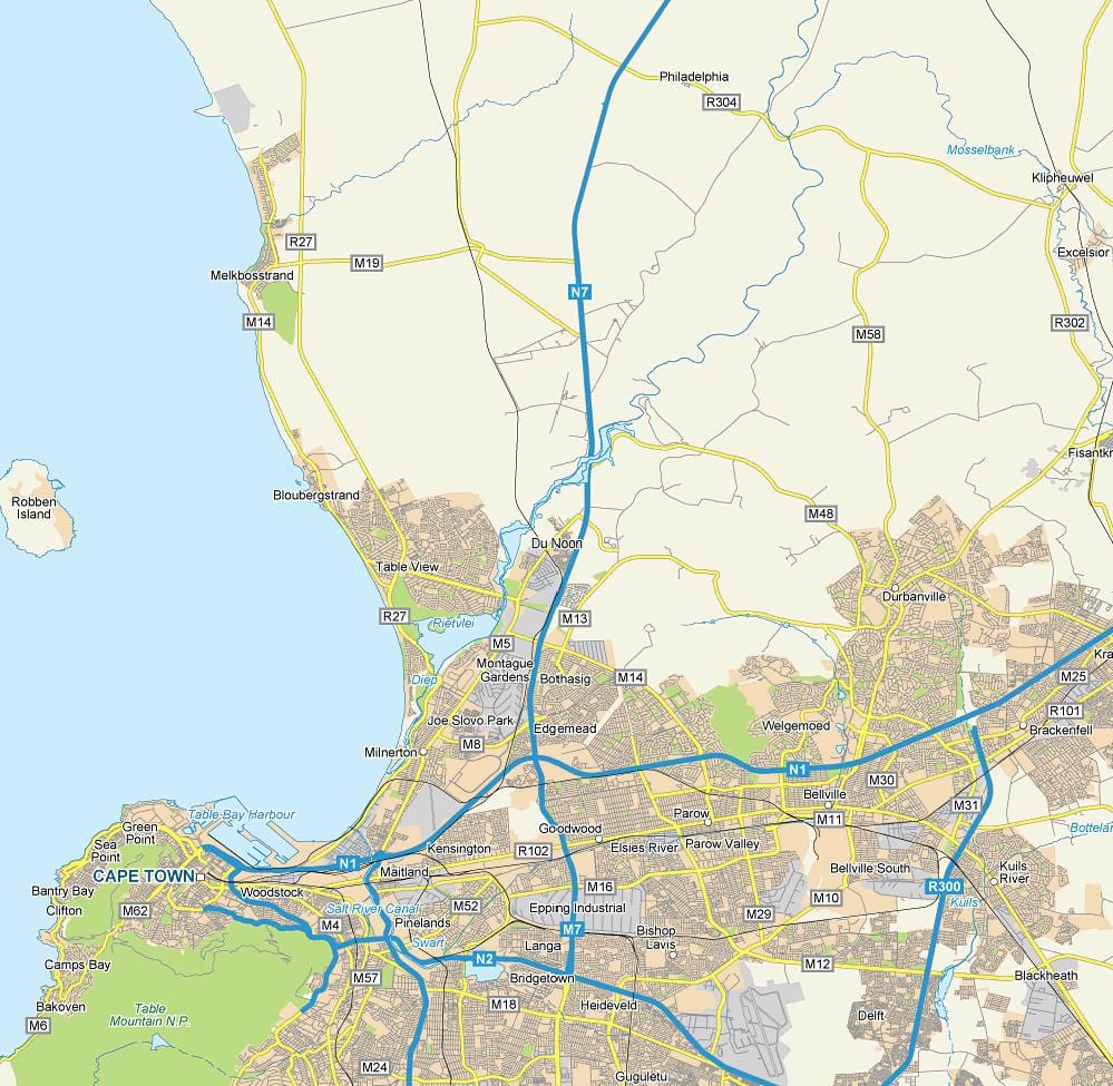 karta дануна Cape town