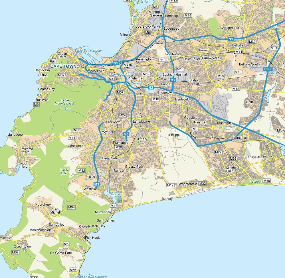 karta ottery svete marije-Cape town 