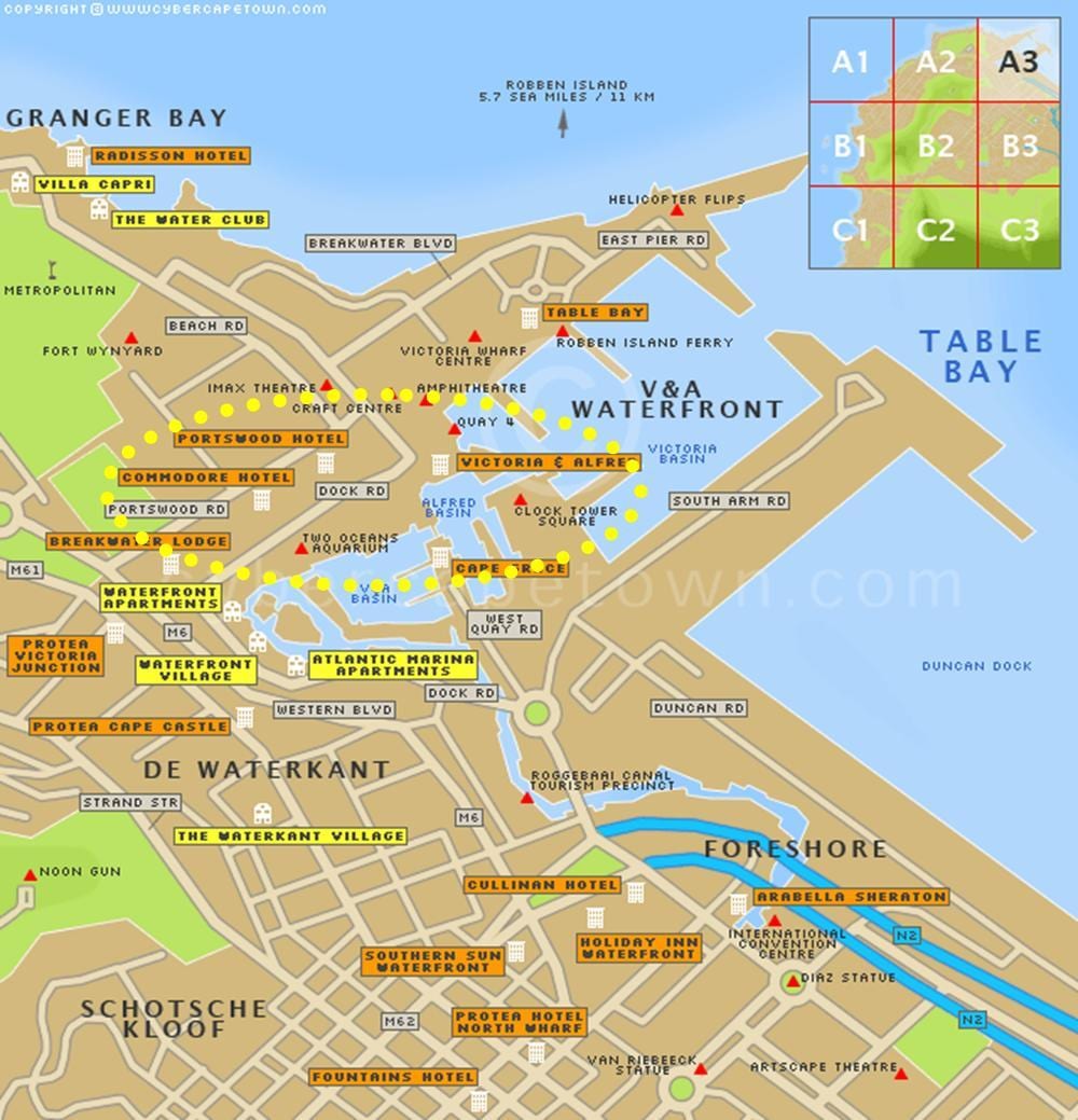 u Cape townu se na rivi karti