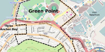 Green point, Cape town kartica