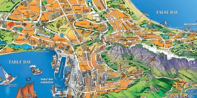 Turistička karta Cape town
