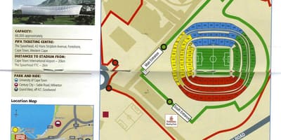 Karta stadion Green kvartu, parking